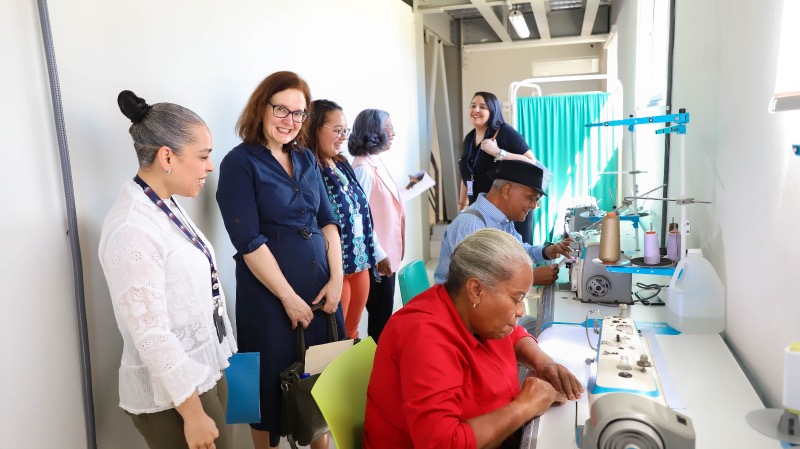 CONAPE realiza actividad de recibimiento a la señora Claudia Mahler en el Centro de Ciudad Juan B.