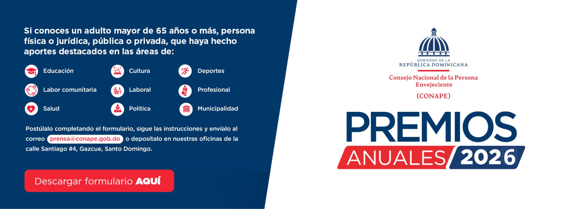 imagen correspondiente al Convocatoria para premios anuales conape 2026