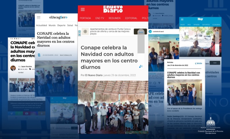 CONAPE celebra la Navidad con adultos mayores en los centros diurnos