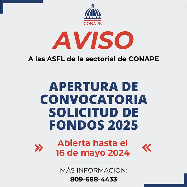 Convocan a las  ASFL con  proyectos sociales que conlleven asignación de fondos del gobierno