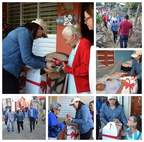 ENVEJECIENTES ZONA NORTE RECIBEN CANASTAS NAVIDEÑAS EN SUS CASAS